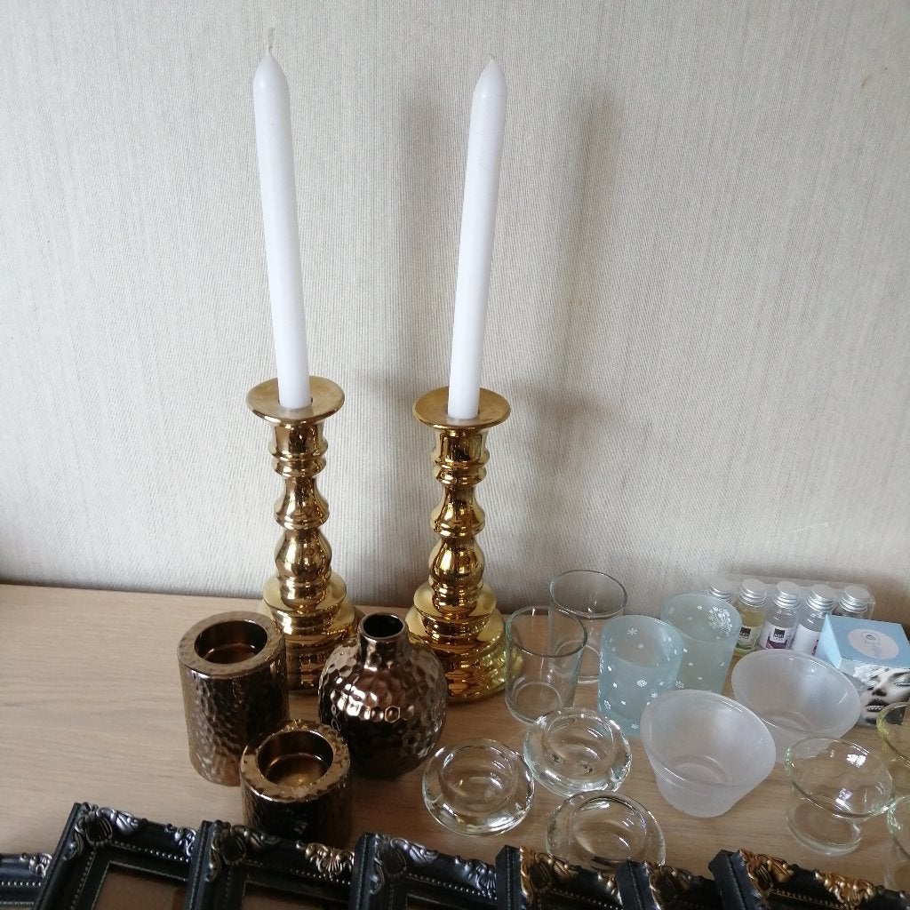 Decoratie +  kerstballen ( wit , goud en zilver ), Ophalen, Gebruikt, Goud, Zilver