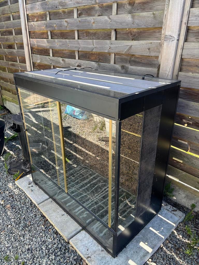 Terrarium met werk aan., Dieren en Toebehoren, Ophalen, Gebruikt