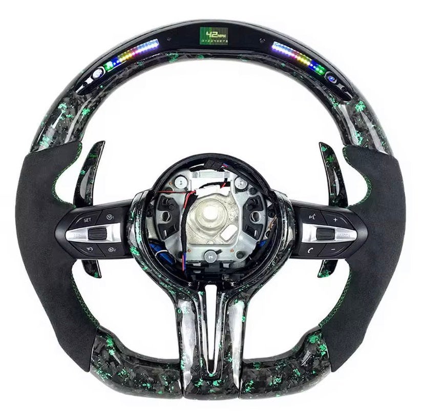 BMW Custom LED Carbon Stuur-Alcantara Look– Multifunctioneel, Autos : Pièces & Accessoires, Commande, BMW, Enlèvement