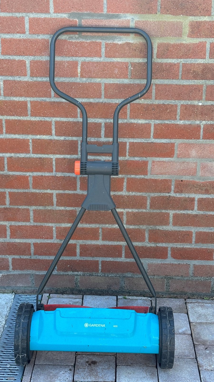 Gardena 400 duwgrasmaaier, Tuin en Terras, Grasmaaiers, Ophalen, Gebruikt, Handgrasmaaier, 40 t/m 49 cm