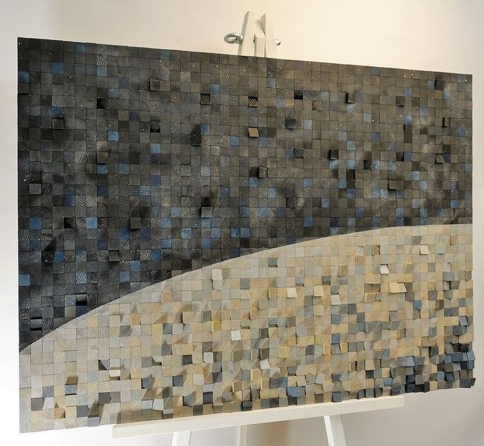 WoodbyLukas - Space XXXL, Antiquités & Art, Art | Peinture | Moderne, Enlèvement, Effet 3D
