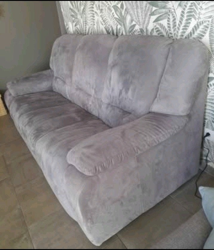 Canapé 3 places en microfibre (lavable), Maison & Meubles, 200 à 250 cm, Banc droit, Enlèvement, Utilisé