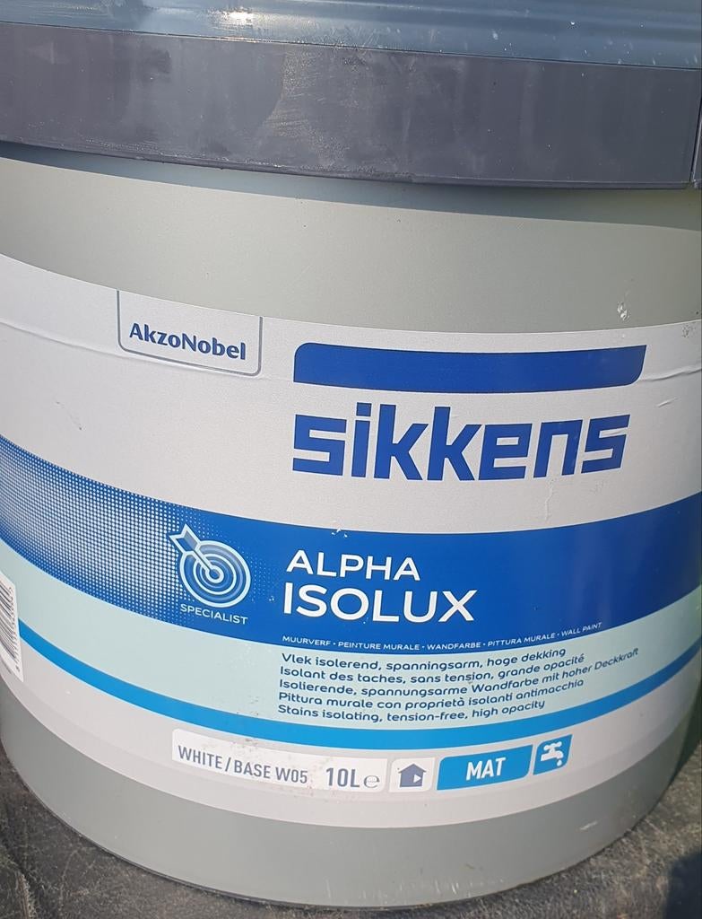 Sikkens Alpha Isolux - Blanc - 10 L   MAT, Ophalen