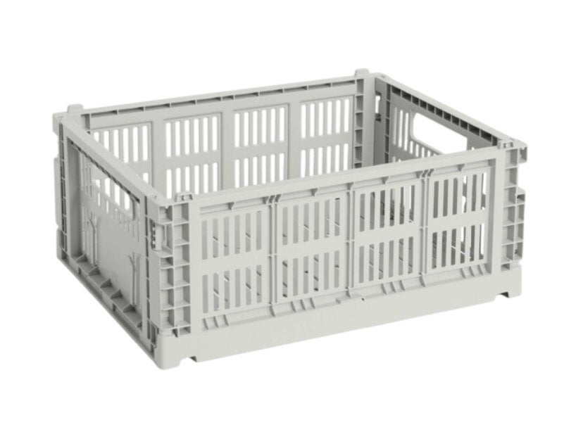 HAY Colour Crate Medium Opbergbox Grey, Huis en Inrichting, Inklapbaar, Ophalen, Nieuw, Kunststof