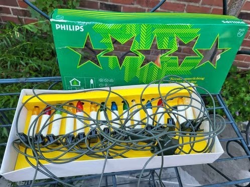 Vintage Philips Kerstverlichting – Gekleurde Kaarsjes, Diversen, Kerst, Ophalen
