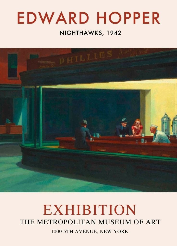Affiches Edward Hopper, Ophalen of Verzenden