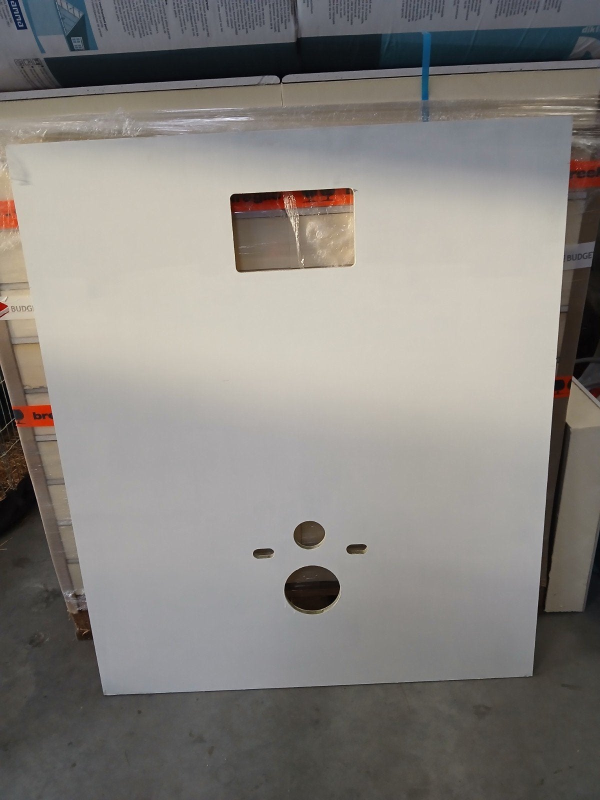 MDF plaat voor Geberit WC Primer wit 120x100cm 15mm, Doe-het-zelf en Bouw, Ophalen, Nieuw, Toilet