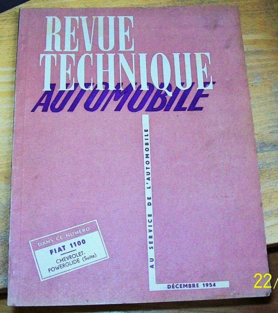 Revue technique Fiat 1100  et Chevrolet ., Enlèvement ou Envoi