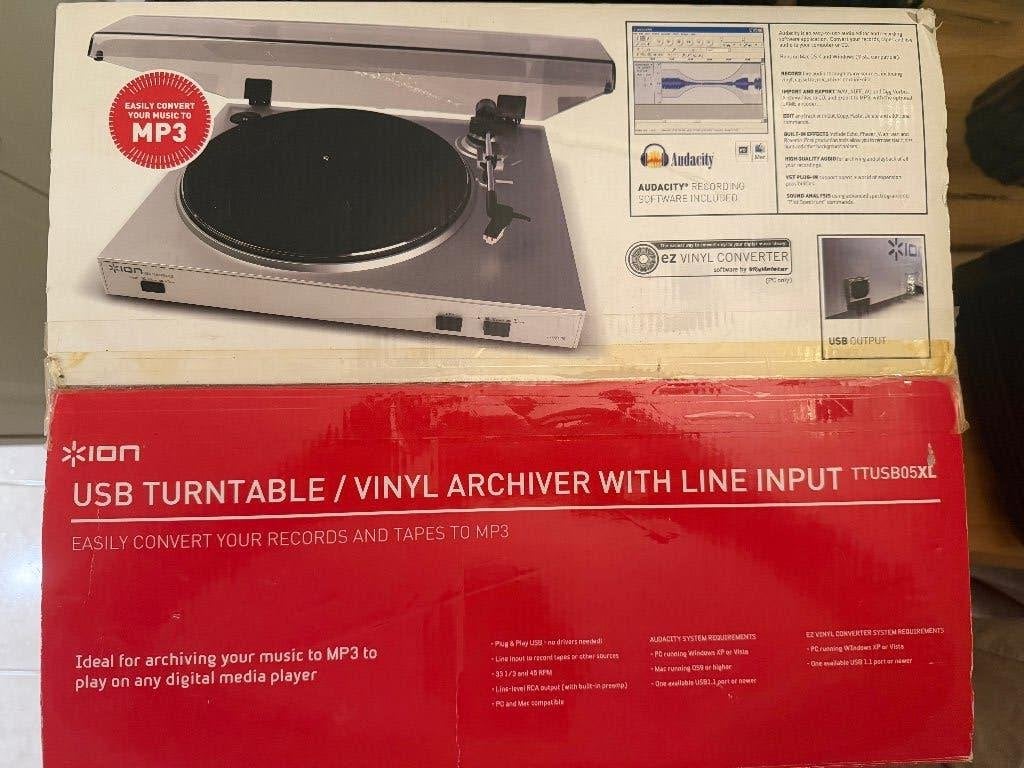 Platine vinyle usb d'archivage ion, Enlèvement, Comme neuf, Tourne-disque, Autres marques
