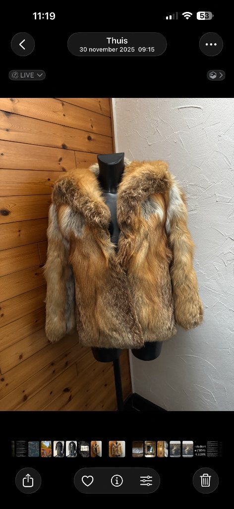 Kort jasje in echte vossenpels, Kleding | Dames, Beige, Zo goed als nieuw, Jasje, Ophalen