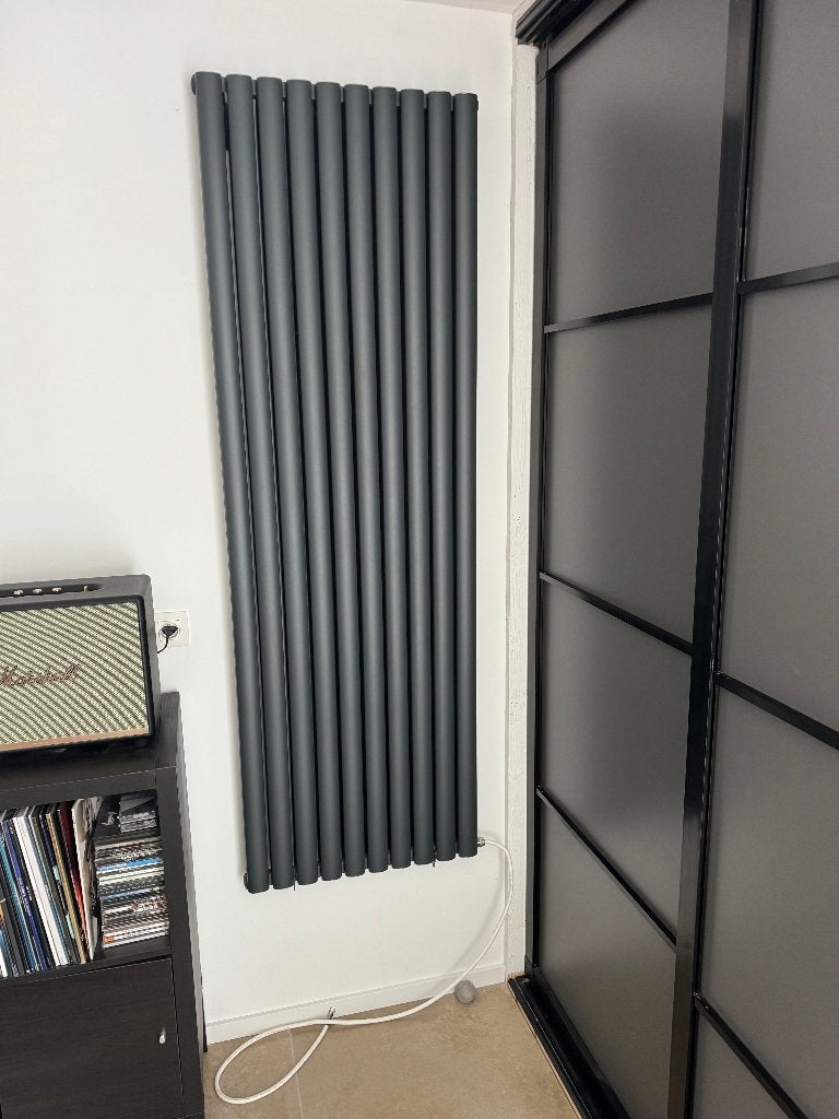 Elektrische radiator, 3000W, mat zwart, 178x59cm, Ophalen, Radiator, Minder dan 60 cm, Zo goed als nieuw