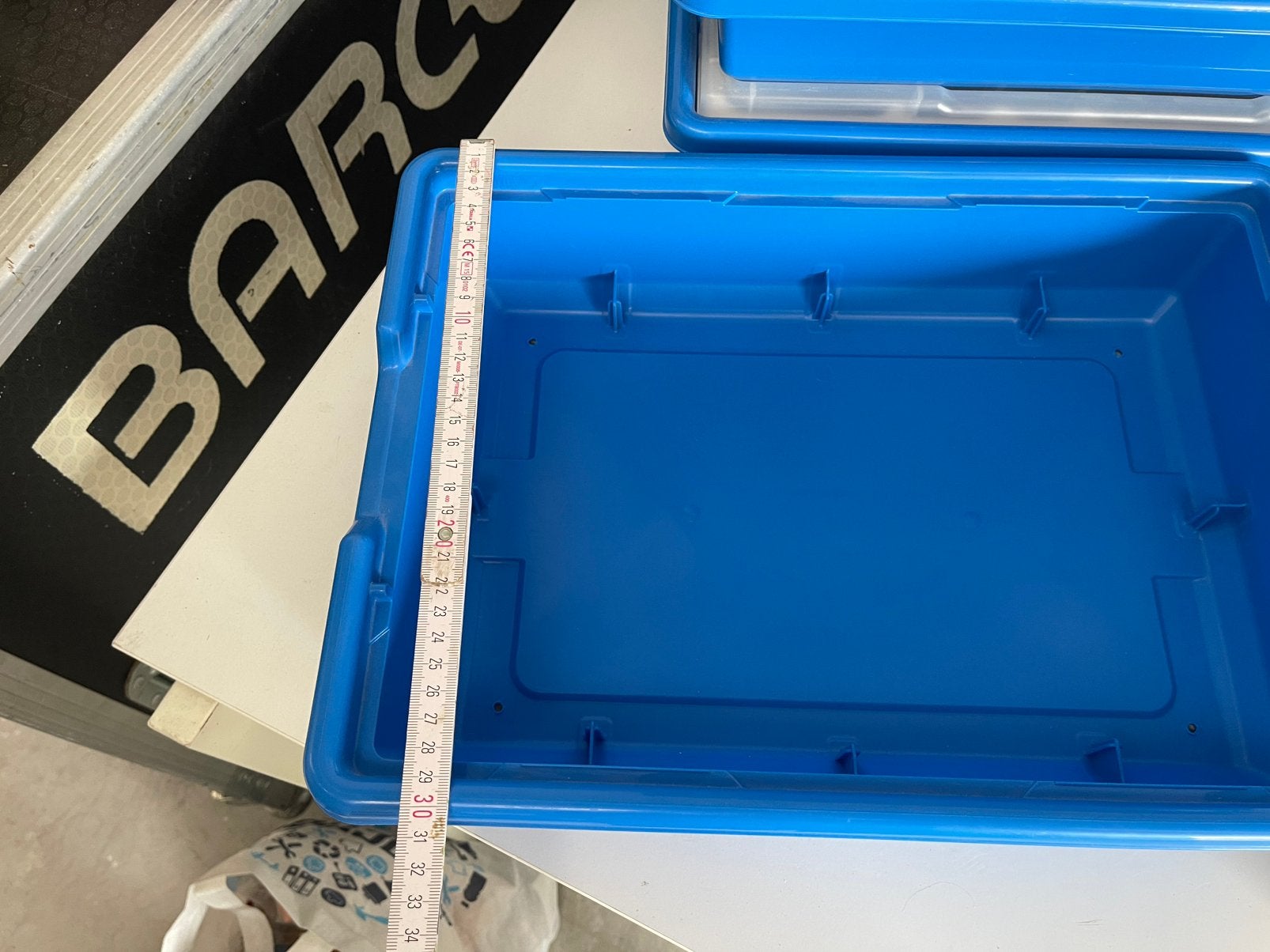 Set van 5 blauwe kunststof opbergbakken / schoolbakken, Ophalen, Zo goed als nieuw, Lego