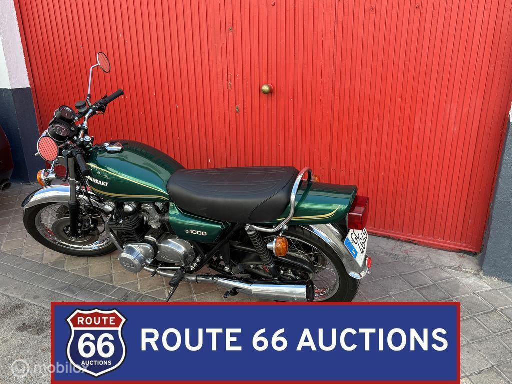 Kawasaki Z1000 A1 | 1978 | Route 66 Auctions, Auto's, Overige merken, Zwart, Bedrijf, Handgeschakeld