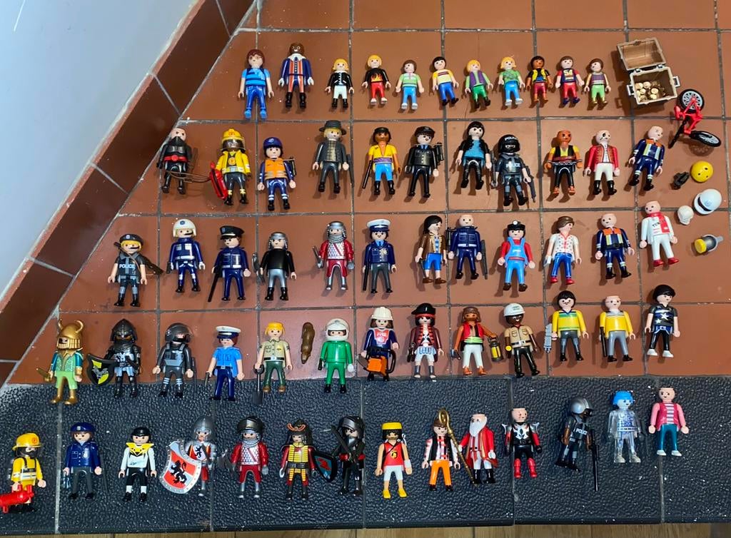 60+ personnages Playmobil, Enlèvement ou Envoi, Utilisé, Playmobil en vrac