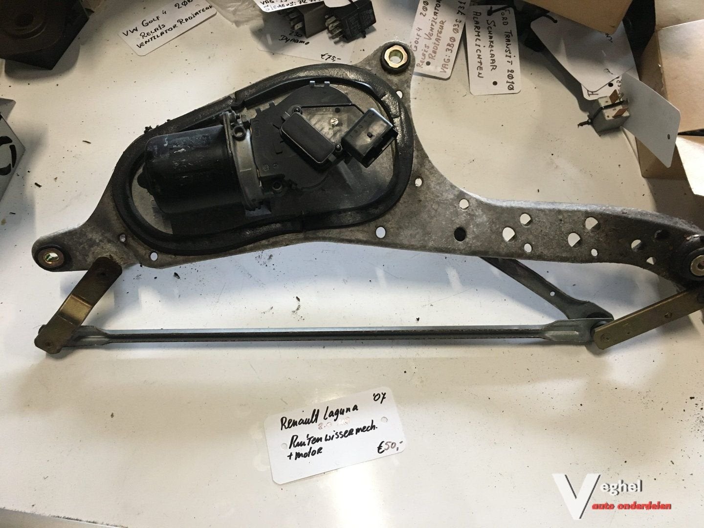 Renault Laguna 2.0 HB 2007 ruitenwissermechaniek met motor, Gebruikt, -, -, Ophalen of Verzenden