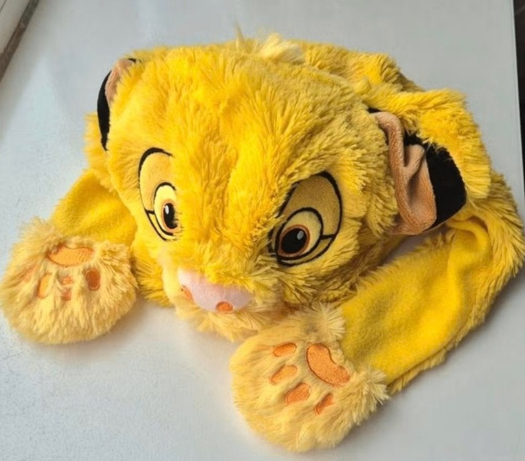 Chapeau du roi lion, oreilles mobiles, Collections, Enlèvement ou Envoi, Le Roi Lion ou Le Livre de la Jungle, Comme neuf, Vêtements ou Textile