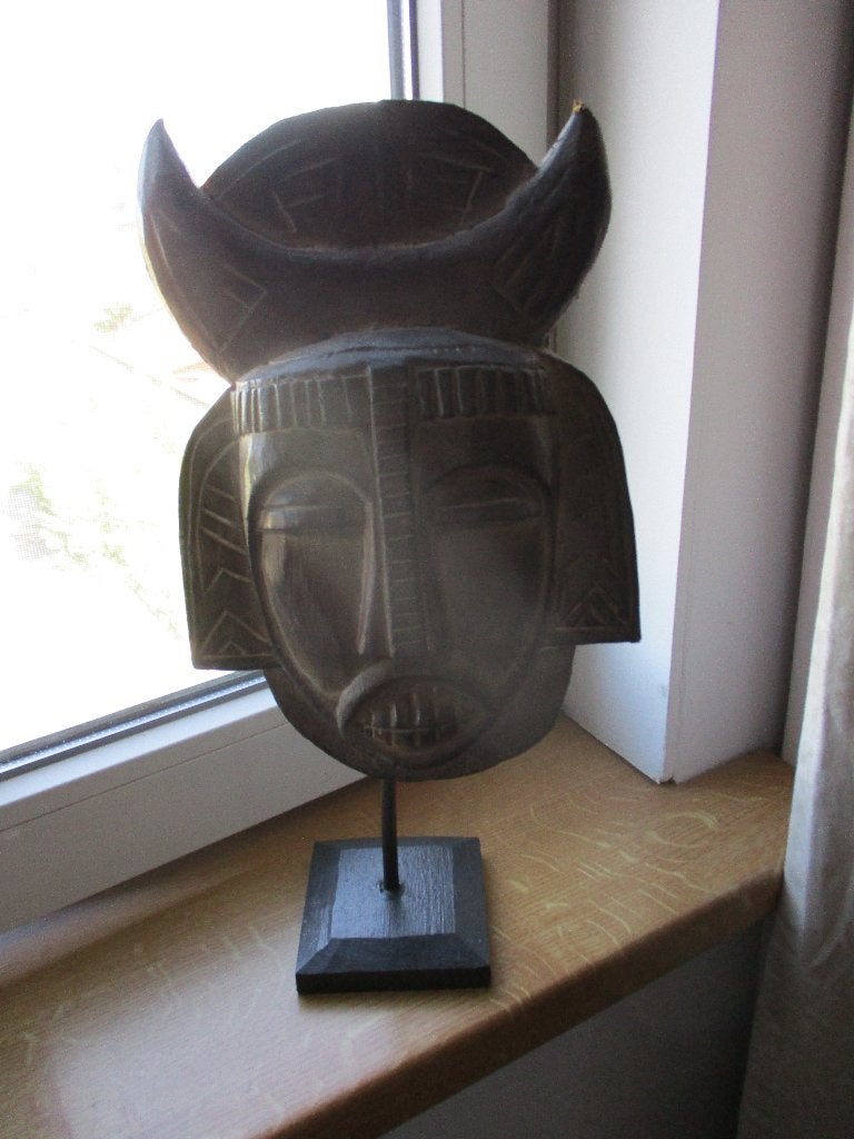 masker op staander, Ophalen, Hout, Masker