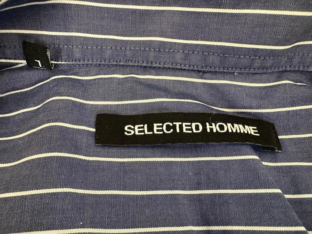 Chemise de costume exclusive Selected Homme en parfait état, Enlèvement ou Envoi, Comme neuf, Bleu, Tour de cou 41/42 (L)