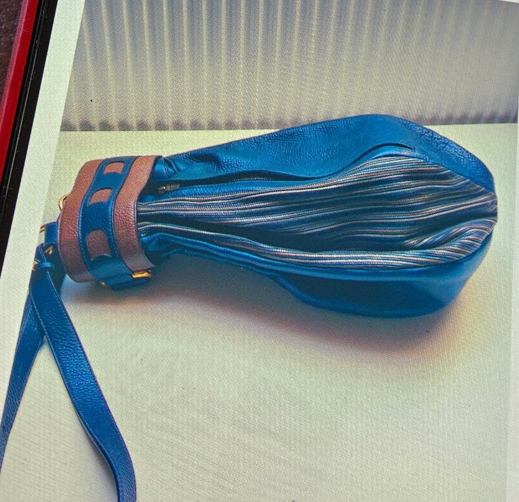 Handtas blauw Delvaux, Handtassen en Accessoires, Tassen | Damestassen, Ophalen of Verzenden, Zo goed als nieuw, Blauw, Handtas