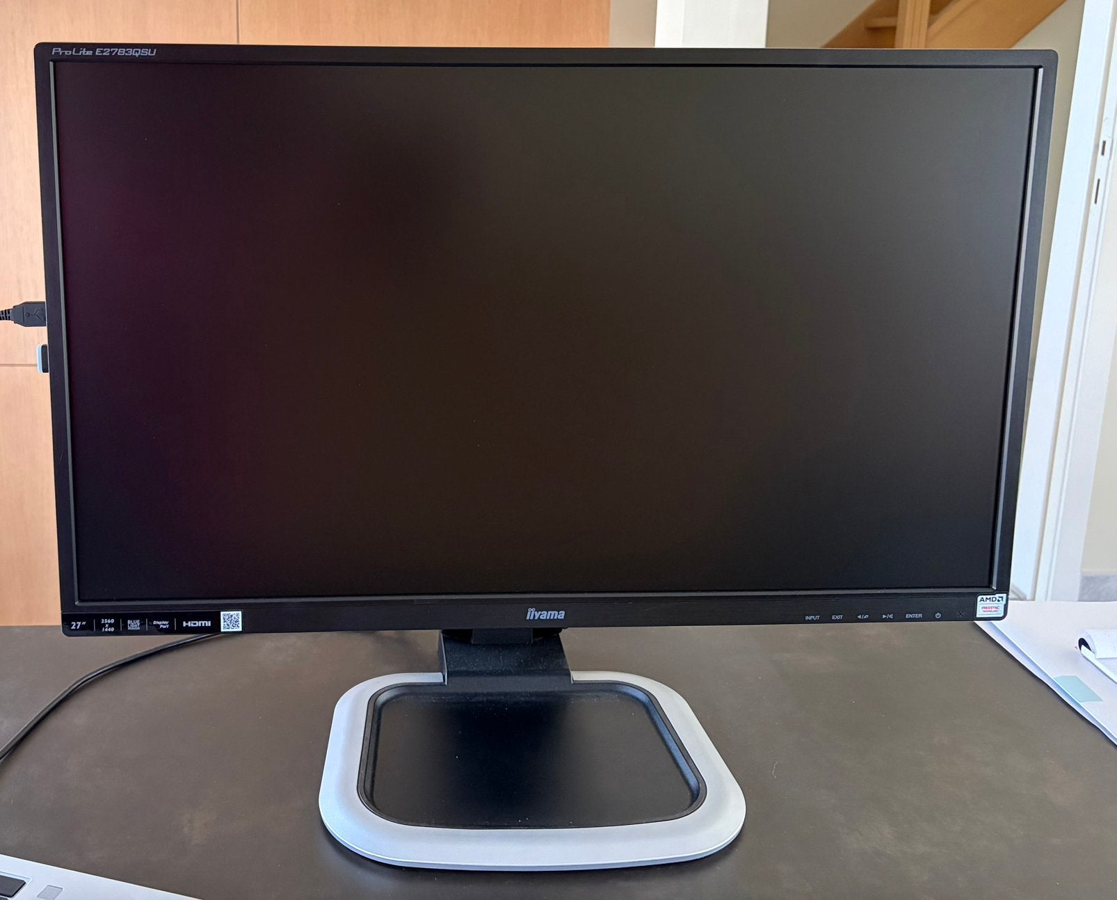 Monitor iiyama PROLITE E2783QSU-B1 (EOL), Computers en Software, Monitoren, Ophalen, Zo goed als nieuw, DisplayPort