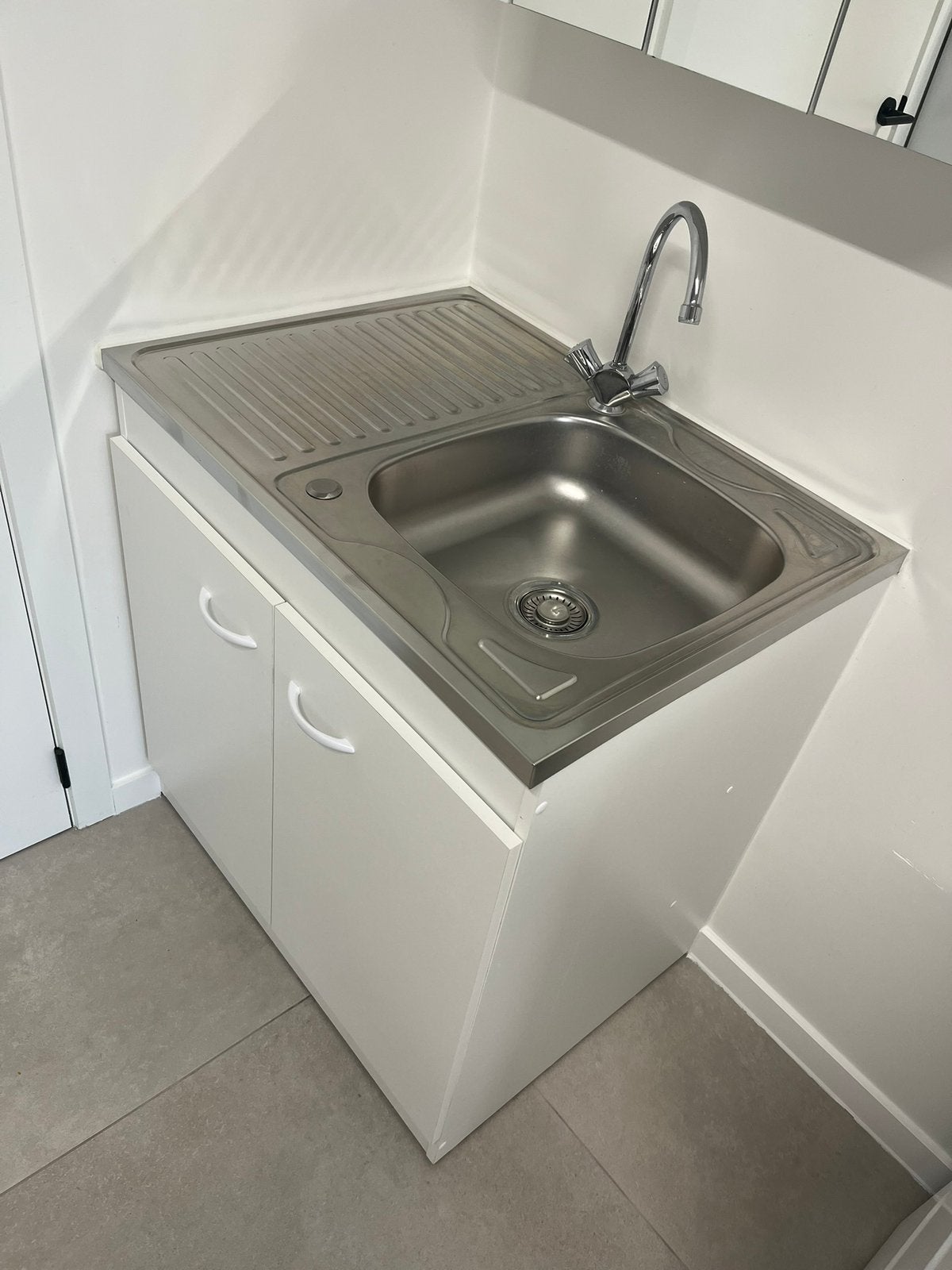 Spoelbak (inclusief kraan) met kastje, Enlèvement, Comme neuf, Robinet