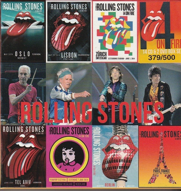 DOOS 14 CD's + 2 DVD's - ROLLING STONES - On Fire, Cd's en Dvd's, Import, Boxset, Ophalen of Verzenden, Zo goed als nieuw