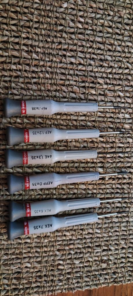 Facom set van 6 mini-precisieschroevendraaiers, Doe-het-zelf en Bouw, Gereedschap | Boormachines, Gebruikt, Ophalen of Verzenden
