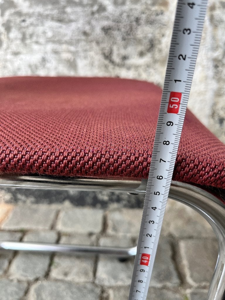 Chaises Cantilever vintage uniques (14 disponibles), Maison & Meubles, Rouge, Enlèvement ou Envoi, Belgisch design uit de jaren 70