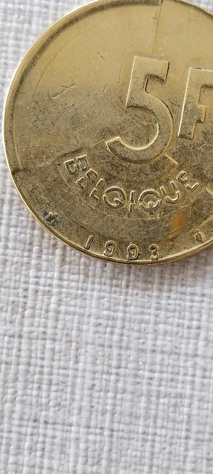 5 franc 1993 2 fois fermé 9, Enlèvement ou Envoi, Métal, Monnaie en vrac
