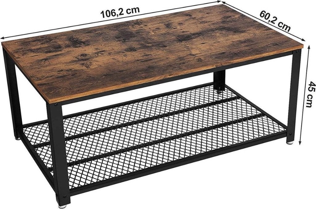 Vasagle Salontafel - Bijzettafel - Houten Tafel - 106x60cm, Huis en Inrichting, Tafels | Salontafels, 50 – 75, 100 tot 150 cm