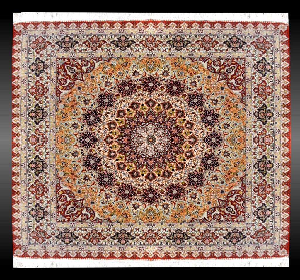 Egyptisch oosters tapijt van pure zijde: 2,00 x 2,00 meter, Verzenden