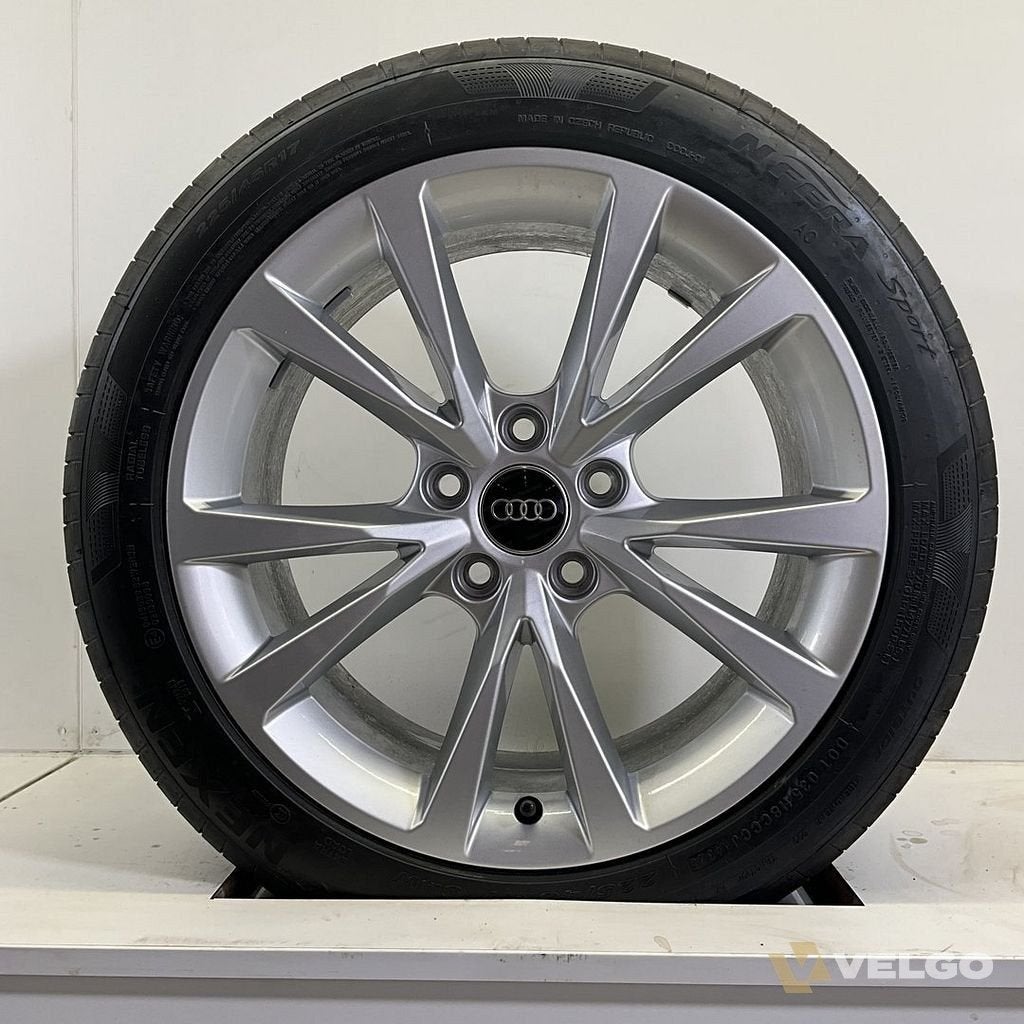 AUDI A3 SET VELGEN + ZOMERBANDEN 17 INCH, Gebruikt, -, -, Banden en Velgen
