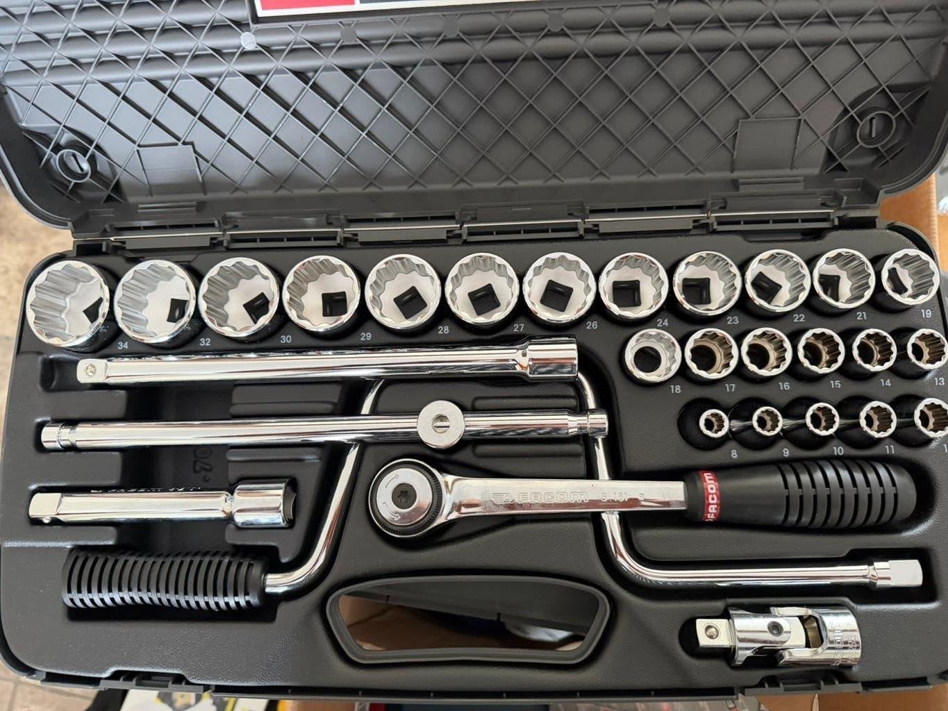 Facom Set metrische 12-punts doppen van 8 tot 34 mm, Ophalen of Verzenden, Nieuw