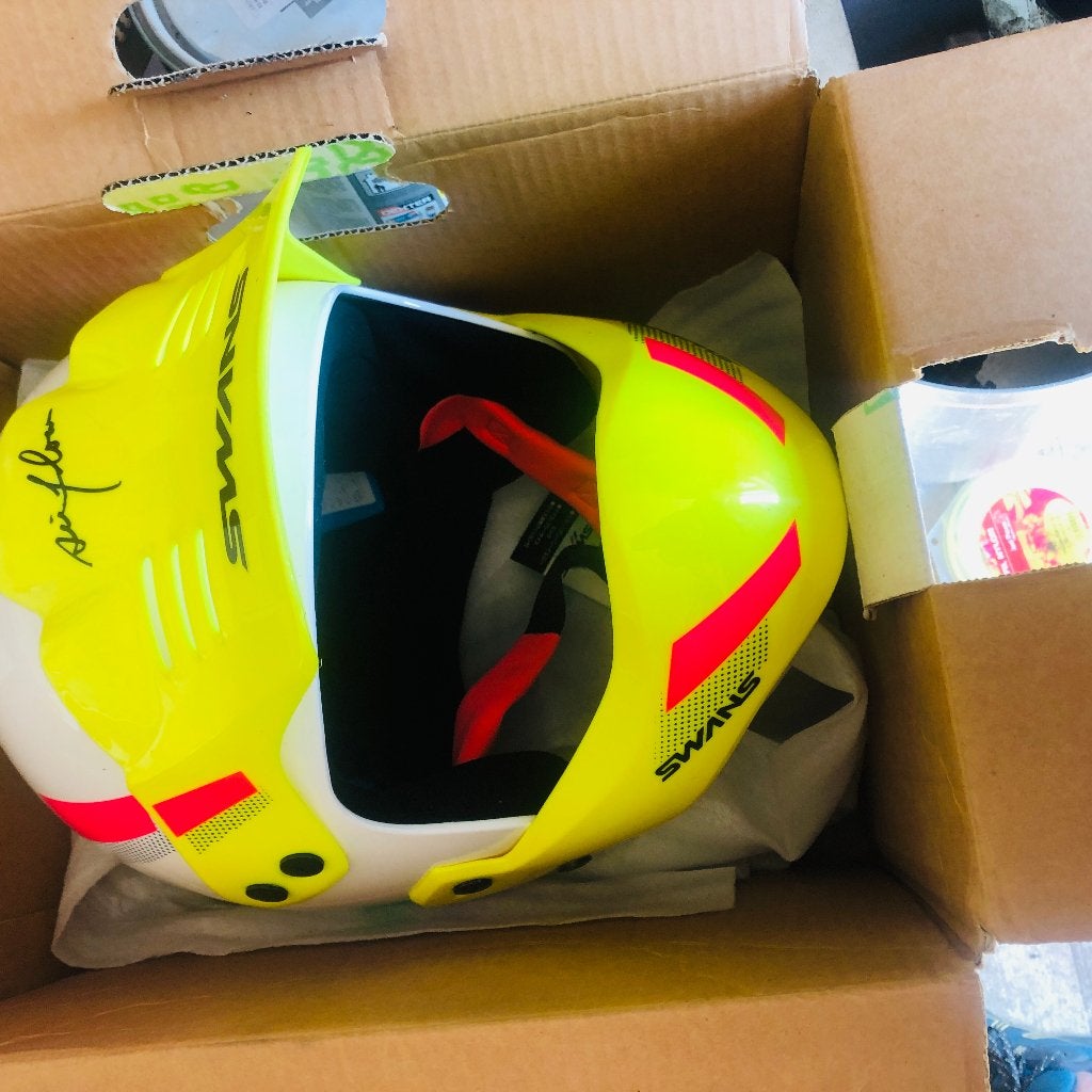 Casque cross vintage SWANS, Motos, Enlèvement ou Envoi, S, Casque jet, Autres marques