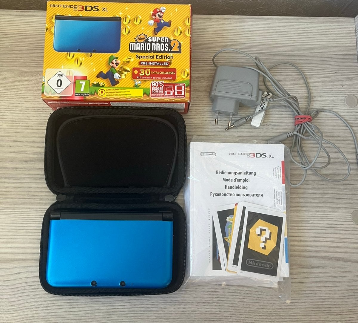 Nintendo 3DS XL Blauw, Enlèvement ou Envoi, Comme neuf, Bleu, 3DS
