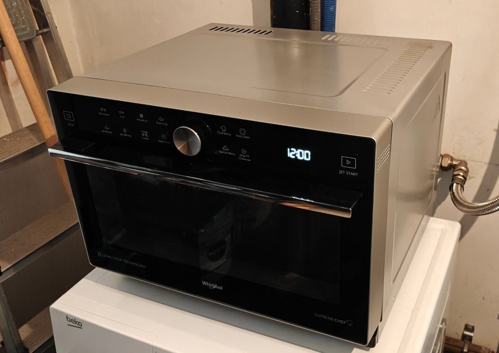 Combimicrogolfoven - Whirlpool MWP 338, Elektronische apparatuur, Ophalen, Gebruikt, Vrijstaand, Combi-microgolfoven
