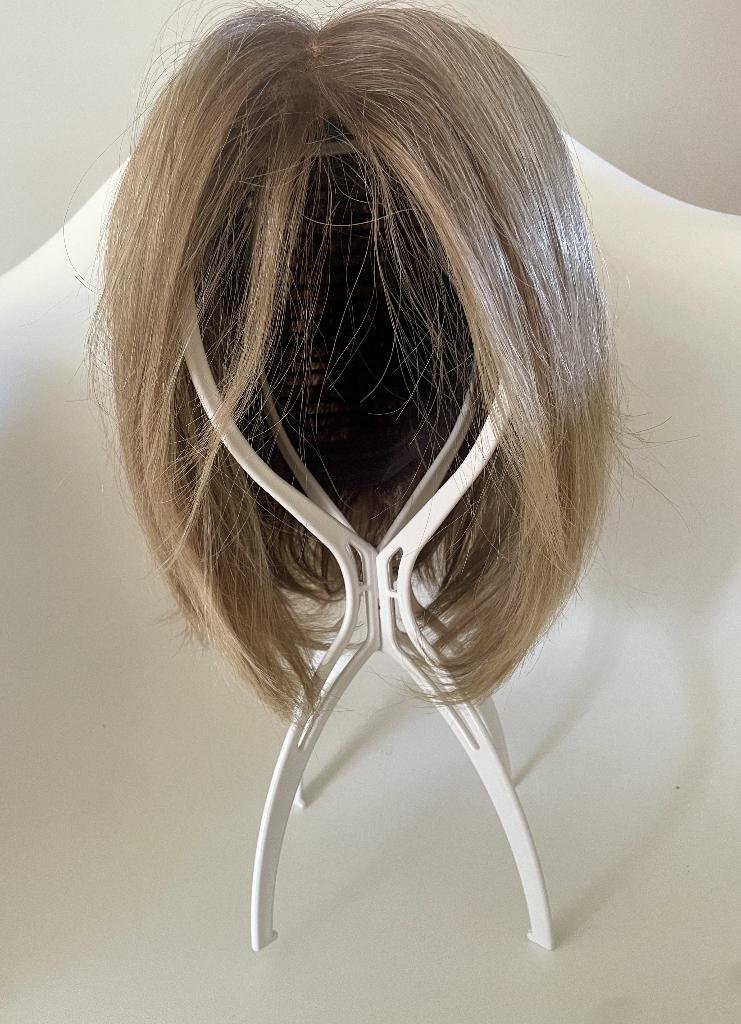 Haarwerk, met echt haar, Handtassen en Accessoires, Uiterlijk | Haarverzorging, Ophalen of Verzenden, Zo goed als nieuw, Pruik of Haarverlenging