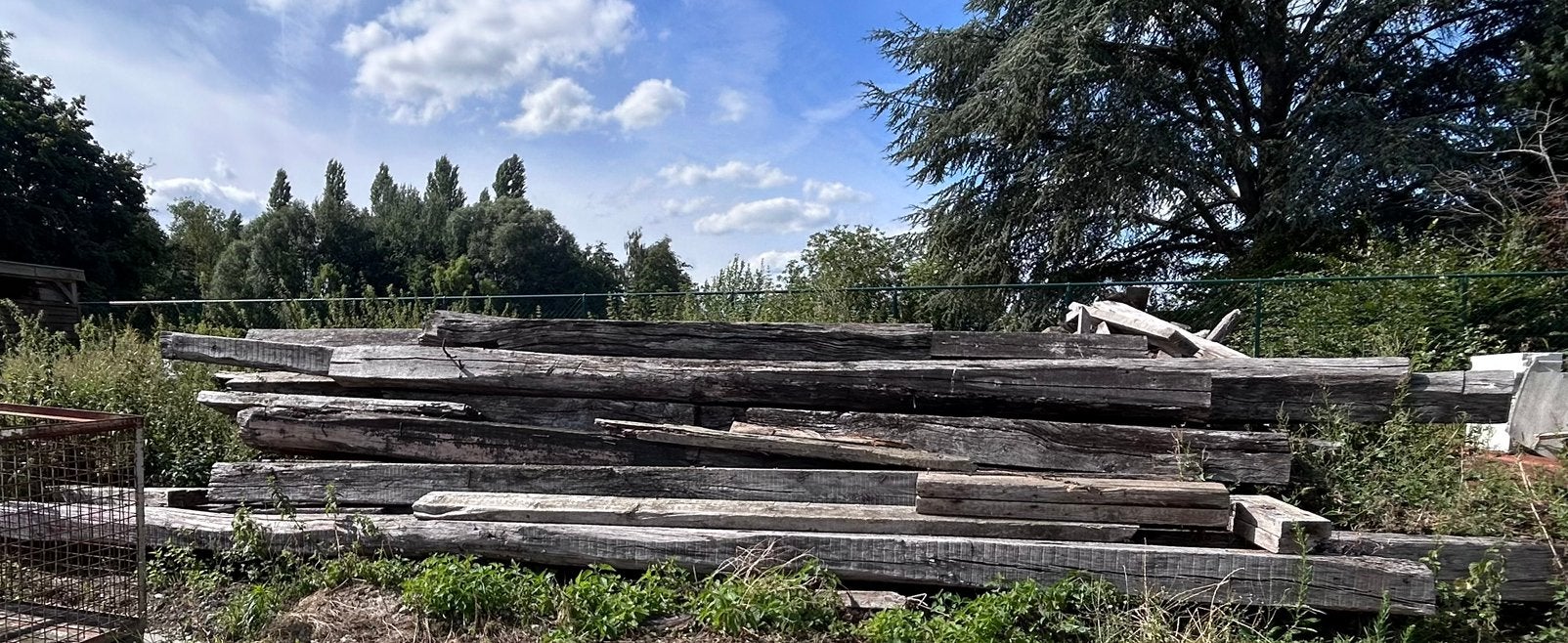 Poutres en chêne atteignant 6 mètres de long, Jardin & Terrasse, Enlèvement, Poutres