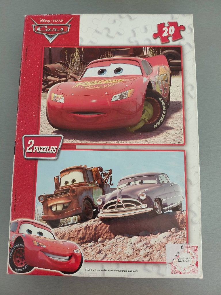 2 puzzels van Educa Cars 3-5 jaar, Ophalen of Verzenden, 10 tot 50 stukjes, Zo goed als nieuw, 2 tot 4 jaar