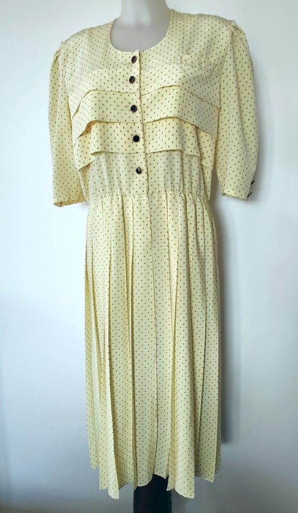 Prachtige vintage XXL-jurk uit de jaren 80 „Infiniment Belle, Kleding | Dames, Ophalen of Verzenden, Geel