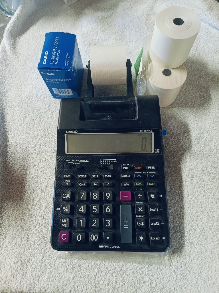Casio rekenmachine met rol, Ophalen of Verzenden, Zo goed als nieuw