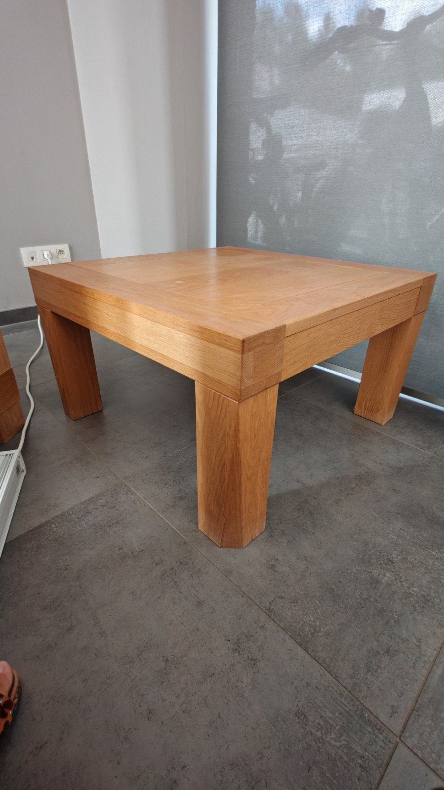 2 identieke salontafels 70x70 cm, 50 à 100 cm, Enlèvement, 50 à 100 cm, Chêne