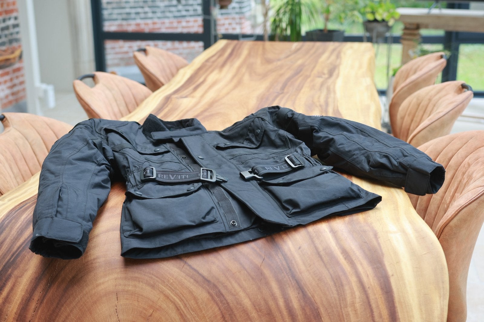 Zwarte motorjas van REVIT met binnenvoering maat XS, Manteau | tissu, Femmes, Enlèvement, Neuf, sans ticket