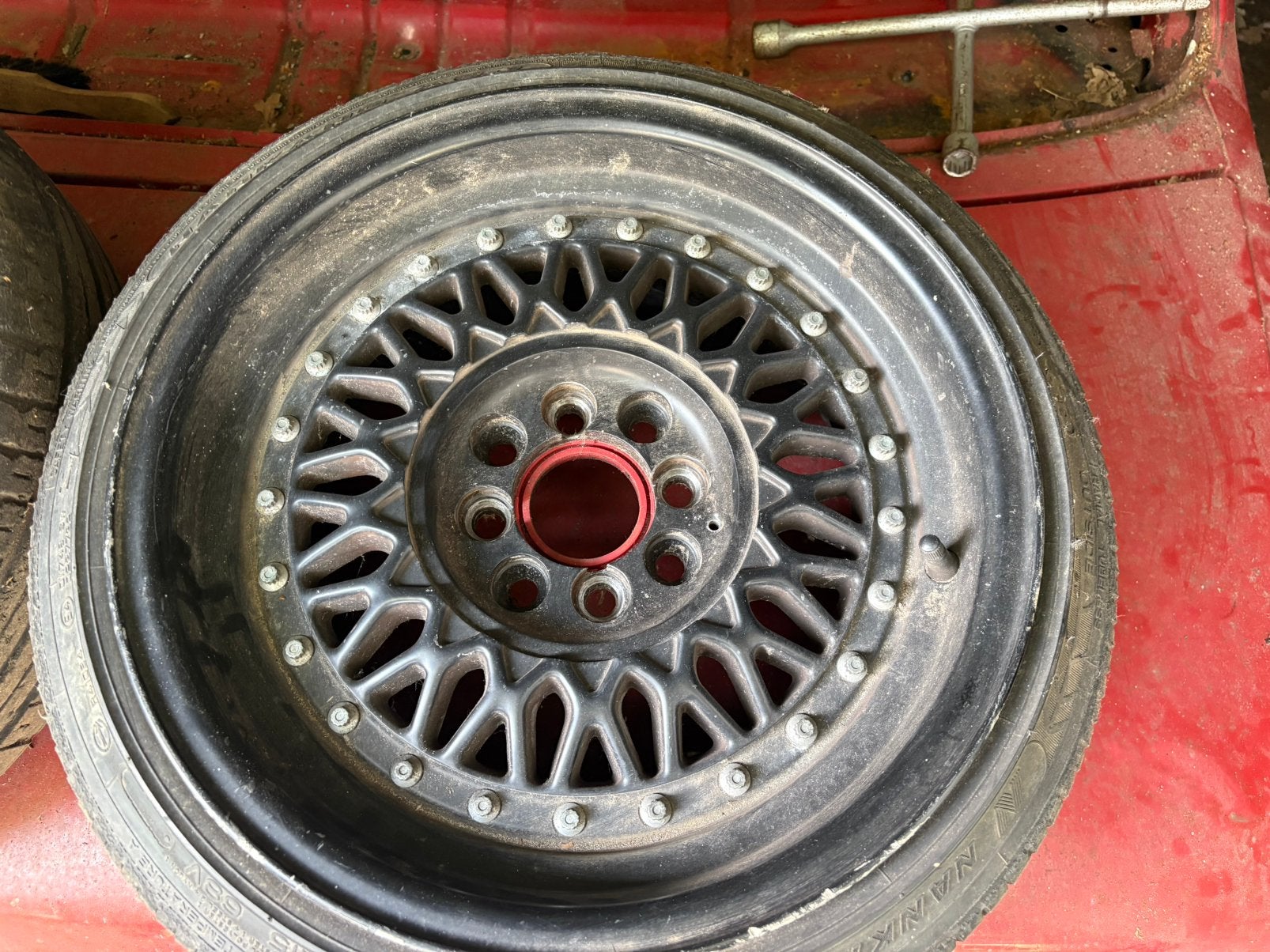 Velgen met band 4 bouten, Ophalen, 15 inch, Velg(en)