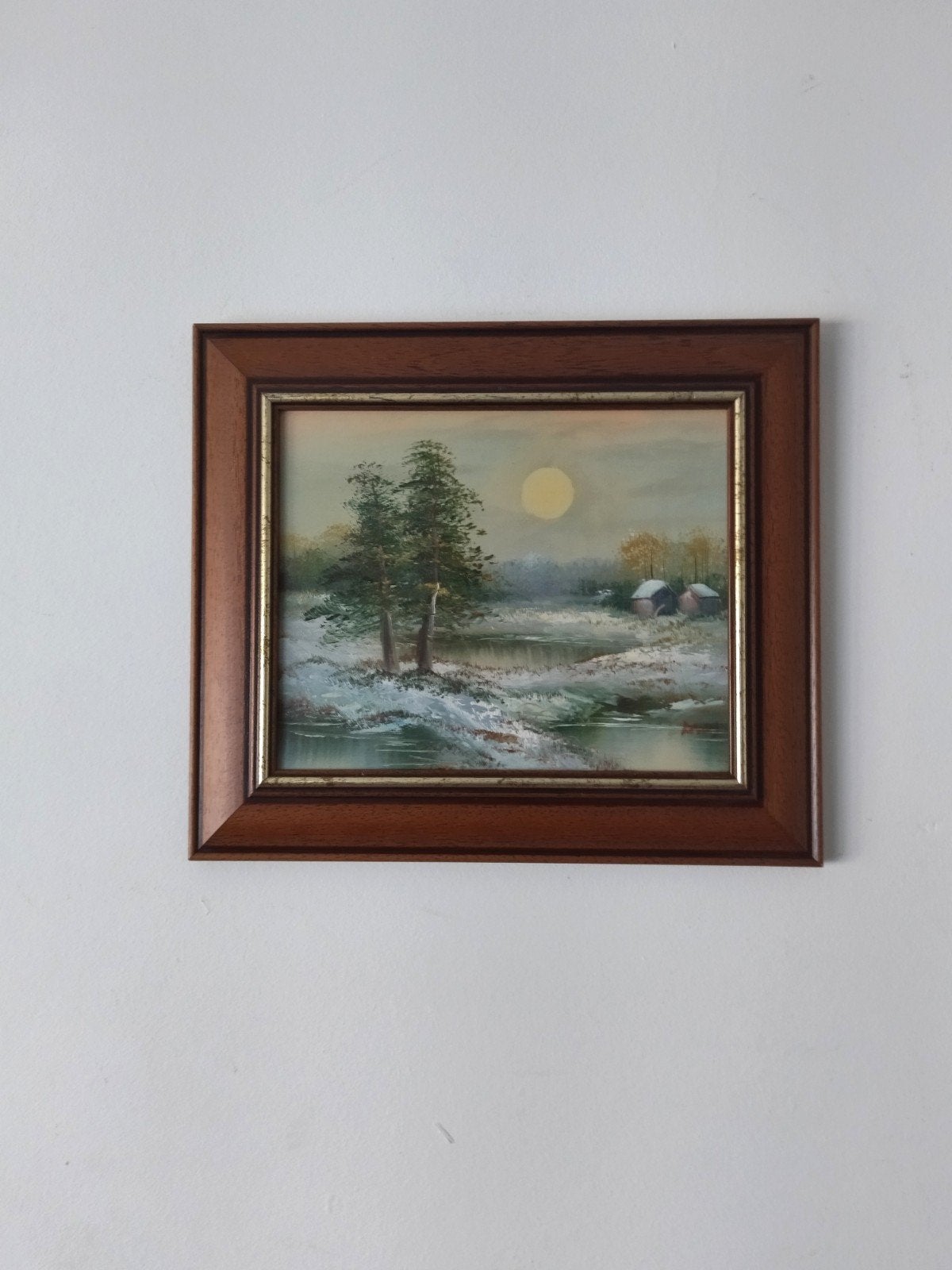 Klein vintage schilderij, klassiek schilderij, Antiek en Kunst, Ophalen of Verzenden