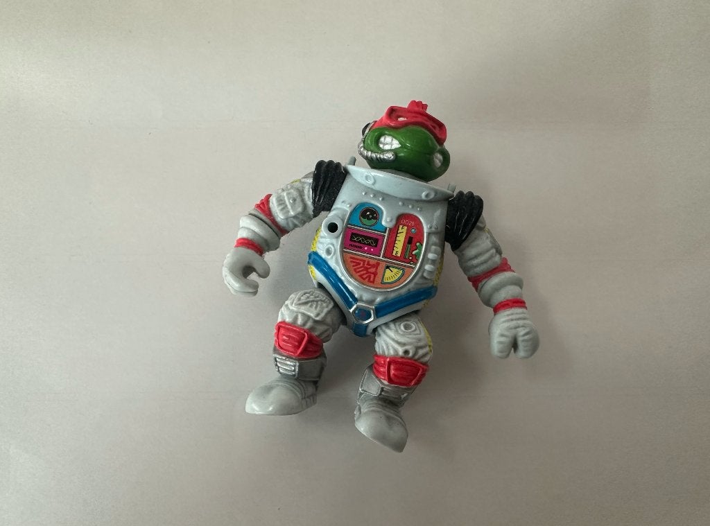 1990 Vintage - Teenage Mutant Ninja Turtle-Space Cadet Raph, Verzamelen, Poppetjes en Figuurtjes, Ophalen of Verzenden, Gebruikt