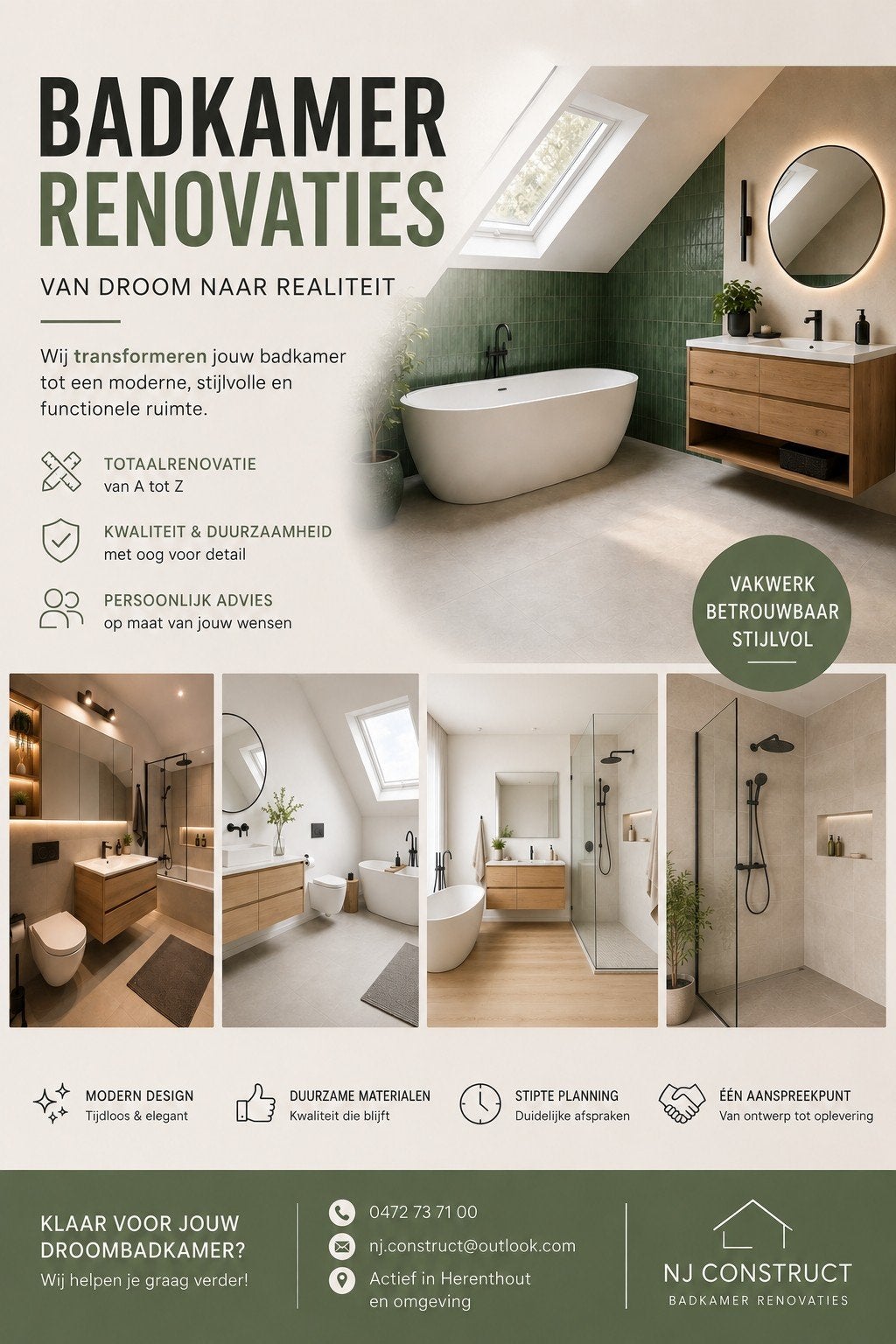 volledige badkamer renovaties, Enlèvement, Carrelage de sol