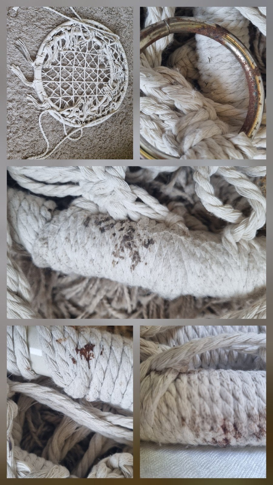 Fauteuil suspendu / Balancelle en macramé style bohème, Enlèvement