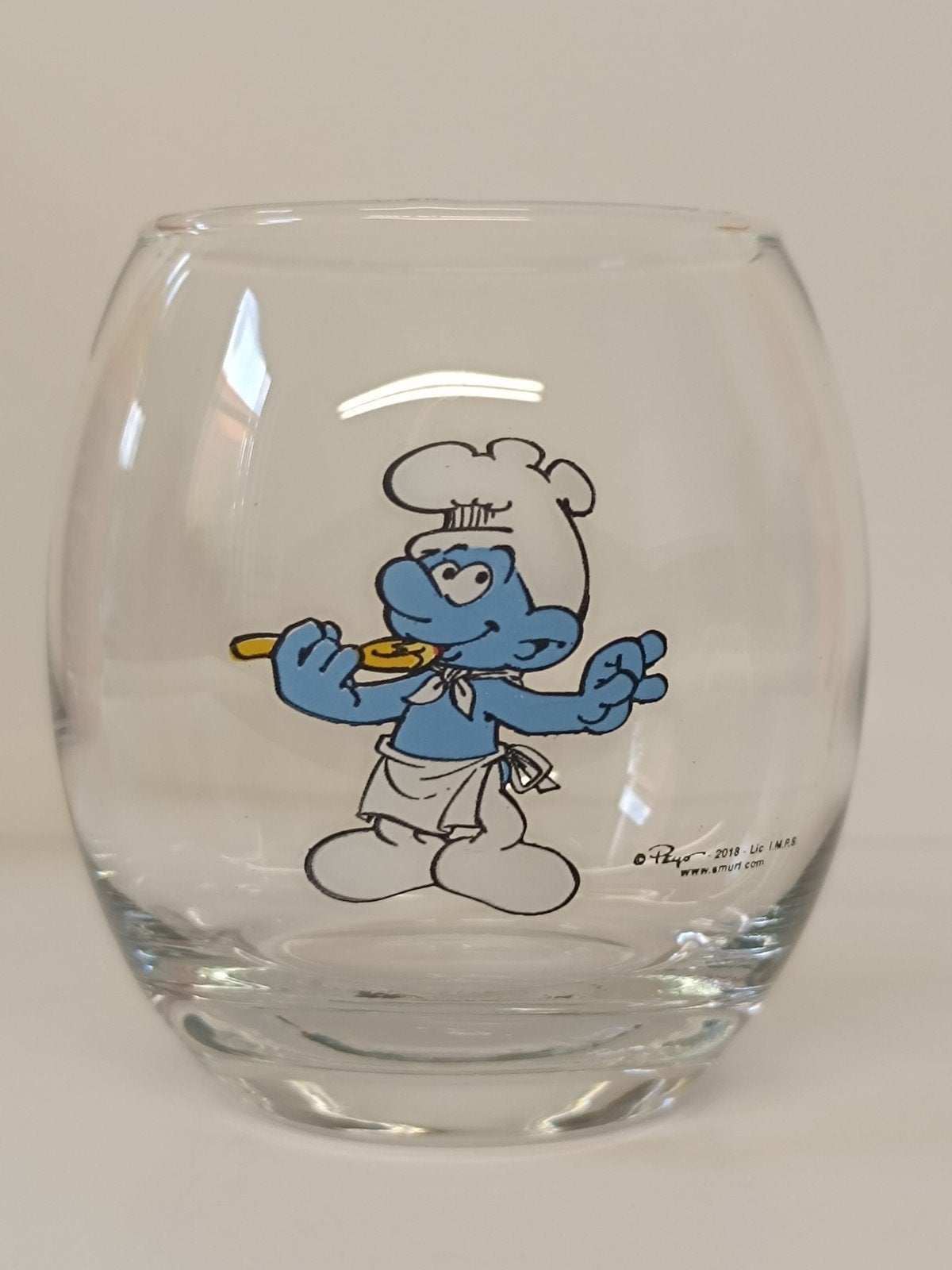 Smurfen Peyo Smulsmurf 2018 glas ik, Collections, Schtroumpfs, Enlèvement ou Envoi