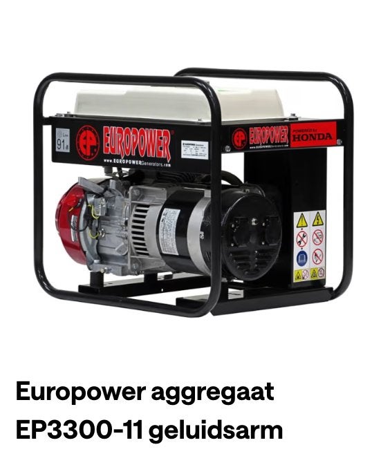 ECOPOWER generator EP3300 bijna niet gebruikt, Réduction de bruit, Comme neuf, Essence, Moins de 5 kVA